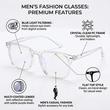 Classic Clear Men's Fashion Glasses