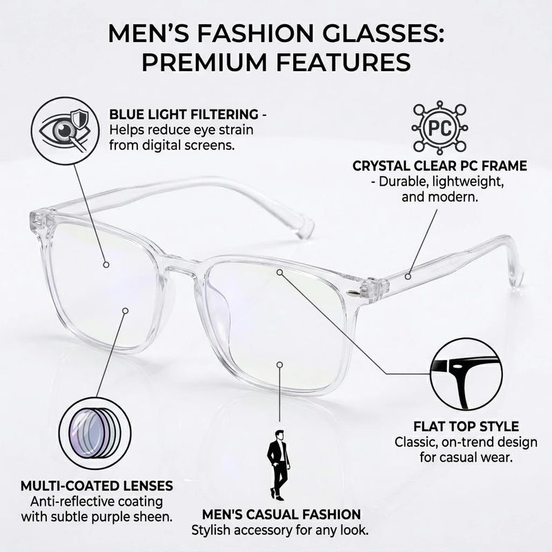 Classic Clear Men's Fashion Glasses