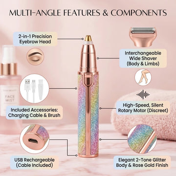 2-in-1 Glitter Wand: FLAWLESS Brows & Face
