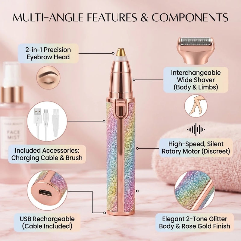2-in-1 Glitter Wand: FLAWLESS Brows & Face