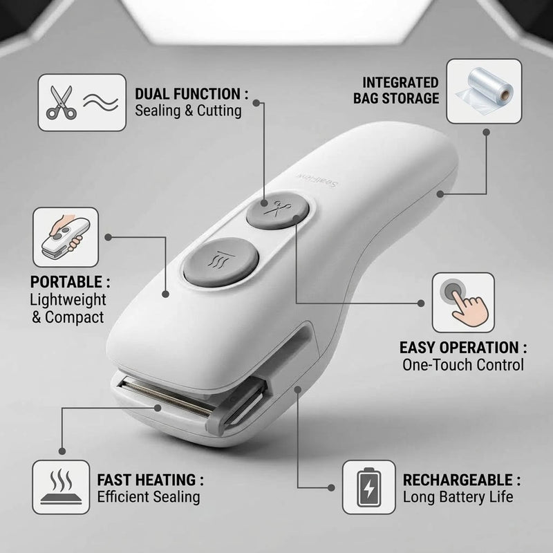 2-in-1 Portable Mini Bag Sealer & Cutter