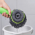 360° Rotating Microfiber Twist Mop - Easy Floor Cleaning & Hands-Free Wringing